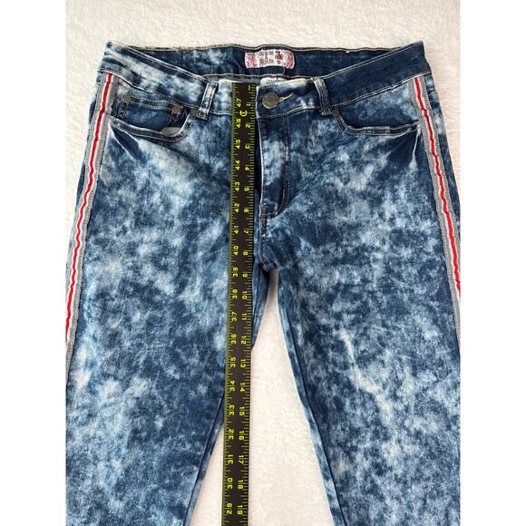 Denim & Rivets Acid Wash Track Stripe Jean Size 15 Retro Grunge Streetwear Denim - Picture 4 of 8